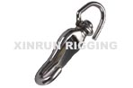 SWIVEL EYE SPRING HOOK,ZINC DIE CAST,NICKEL PLATED