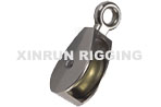 SINGLE WHEEL PULLEY,FIXED RING,ZINC CAST,NICKEL PLATED